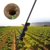 Garden Auger Drill Bit, 5*60cm Carbon Steel Auger Post Hole Digger, for Clay, Rocky Soil, Hard Soil, Fertilizer, Mortar Mixture