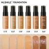 MLSMILE 6 color Powder Foundation long-Lasting Waterproof, Moisturing Sweat resistant and easy to open Oil-control concealer