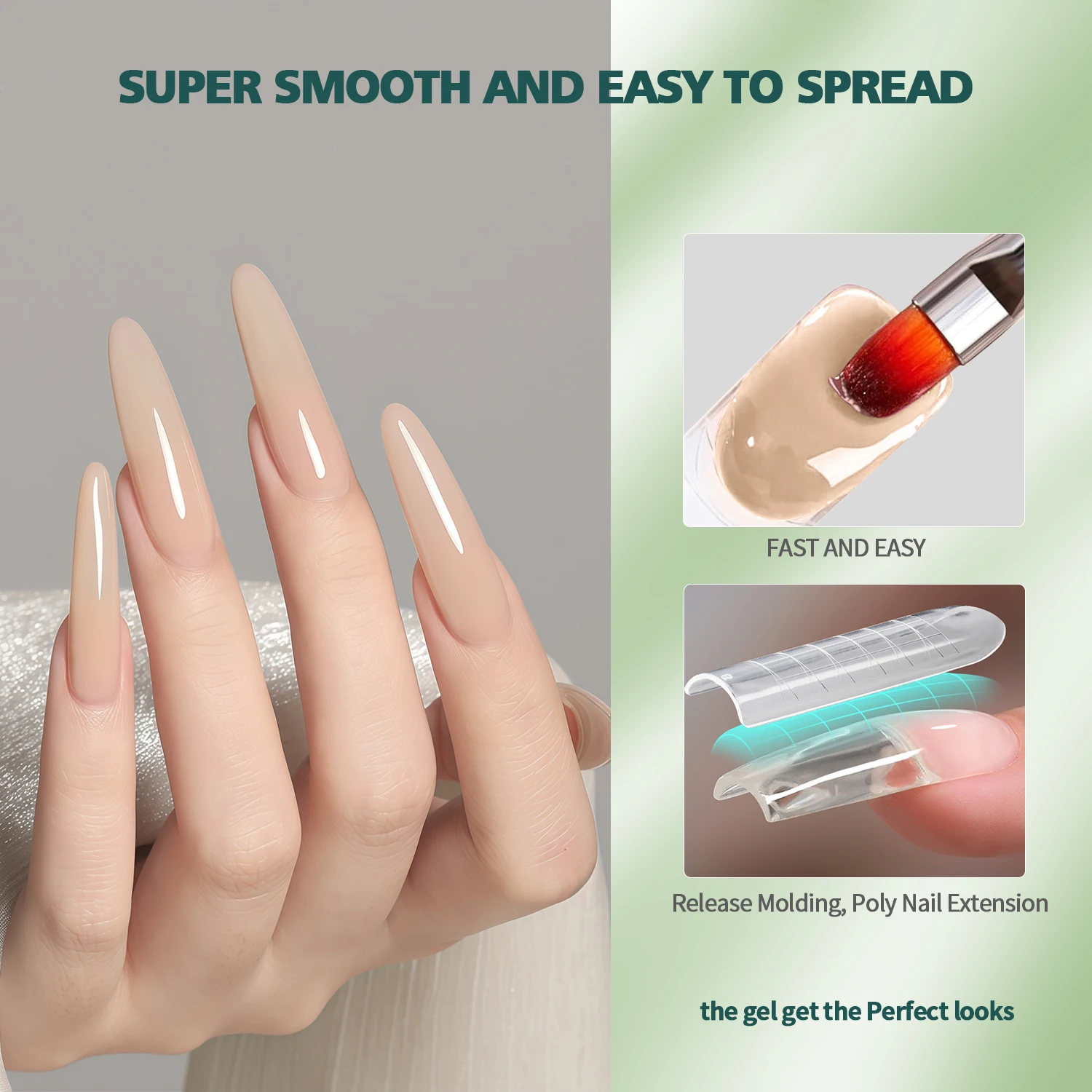 Nailpop TPO&HEMA-FREE Crystal Poly Nail Gel 6 Colors Builder Gel for Nail Extension Easy to Apply Long Lasting Salon Quality 1pc - Image 2