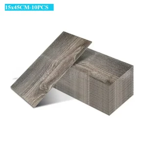 Vintage Self Adhesive PVC Floor Tiles Peel & Stick Wood Grain Wall Tile Sticker for Kitchen Dining Room Bedrooms Bathrooms Decor