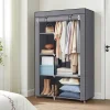SONGMICS Fabric Wardrobe, Clothes Storage Organiser, 6 Shelves, 1 Hanging Rail, Metal Frame, for Bedroom, Dressing Room