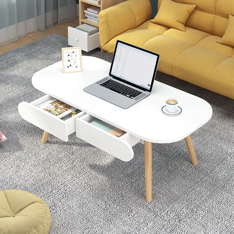 Nordic style coffee table living room sofa side tea table small apartment household storage small coffee table - Image 3