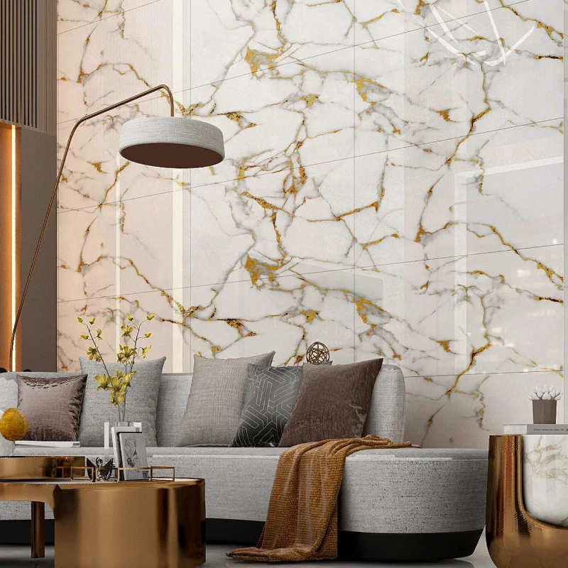 10-40PCS Imitation Marble 3D Ceramic Tile Wall Renovation Decoration Sticker Waterproof Self-adhesive Home Floor Sticker - Image 2