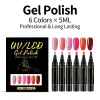5ml Nail Gel Polish Set DIY Nail Art Design 6PCS Manicure Painting Gel Kit Long Lasting Fashion Color Mixing Nail Art Brush Tool