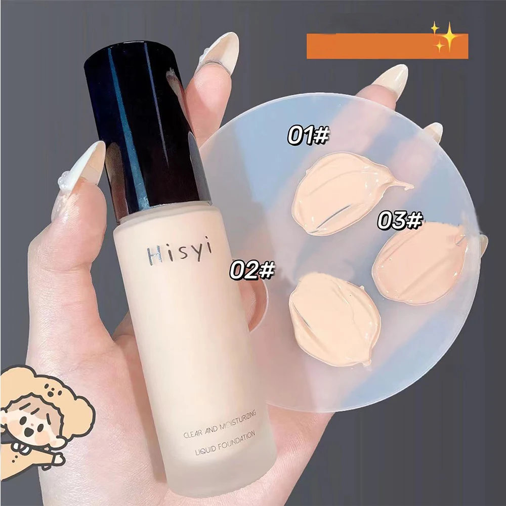 Liquid foundation naturally covers flaws without sticking powder, plain face cream, transparent foundation, conceals blemishes - Image 3