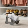 Double Stacked Shoe Racks Save Space in Cabinets Slot Organiser Double Stacked Shoe Racks Increase Space by 200%