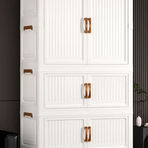 Installation Free Baby Wardrobe Foldableing Storage Cabinet Multi Layer Children's Small Wardrobe Home Clothes Storage Box Stora