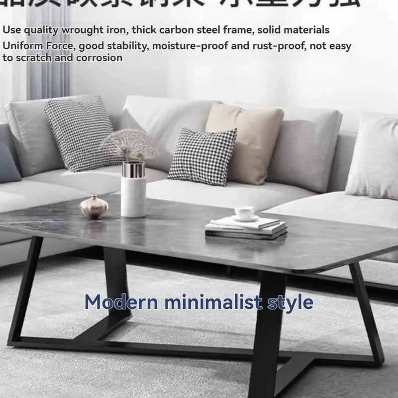 Tea table Italian style light luxury home living room sofa tea table minimalist marble patterned small low table small apartment - Image 2