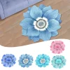 1pc Non-slip Flower Carpet Chinese Style Lotus Floor Mat Bedside Blanket Cloakroom Mat 40x40cm Home Living Room Decoration