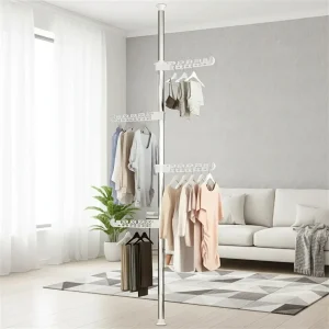 4-Tier Large Clothes Airer Foldable Clothes Drying Rack Laundry Moveable Clothes Horse Laundry Dry Rail Hanger Adjust