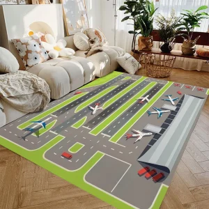 Airport Rug Fly Rug RunwayCarpet Living Room Kids Rug Non-Slip Floor Mat Area Rug Kids Room Rug Gift for Kids