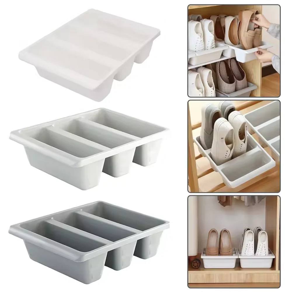 1-10 PCS Space-Saving Stackable Shoe Rack Organizer Large Shoe Shelf Cabinet Trendy Dorm Storage Box Rental Essential - Image 2