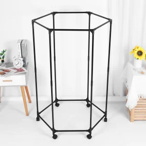 Rolling Garment Rack on Wheels Heavy Duty Clothes Rail Movable Garment Rail for Everyday Home Dormitory Hotel Add Closet Space