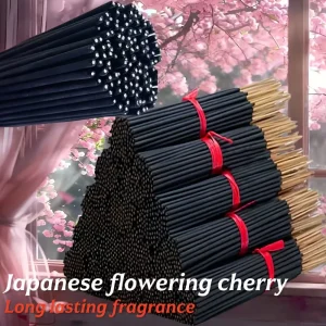 Handmade Japanese Cherry Blossom Aroma Stick - 22cm Long-Lasting Fragrance, Natural Wooden Stand, Suitable for Home Decoration, Office, Hotel and Spa Ambiance, Perfect Christmas, Thanksgiving, Grandparents' Day Gift, Aroma Stand, Office Fragrance, Elegant Design, Natural Wood Surface Treatment