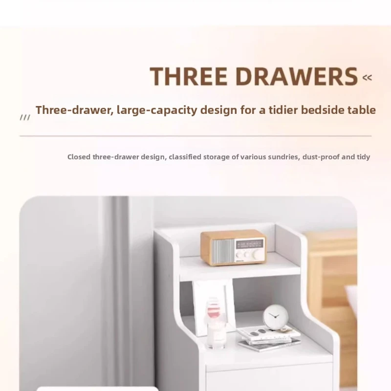 Bedside table Extremely narrow bedside crevice shelf bedside side low cabinet - Image 4