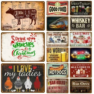 Metal Sign Room Vintage Metal Plate Home Decoration Luxury Wall Decor Items Art Mural Bar Retro Plates Tin Sign Poster Man Cave