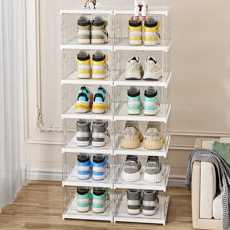 6 Layers Shoe Rack Organizer Foldable Sneaker Shoes Organizer Shoes Cabinet for Closet Entryway Shoe Organizer and Storage - Image 5