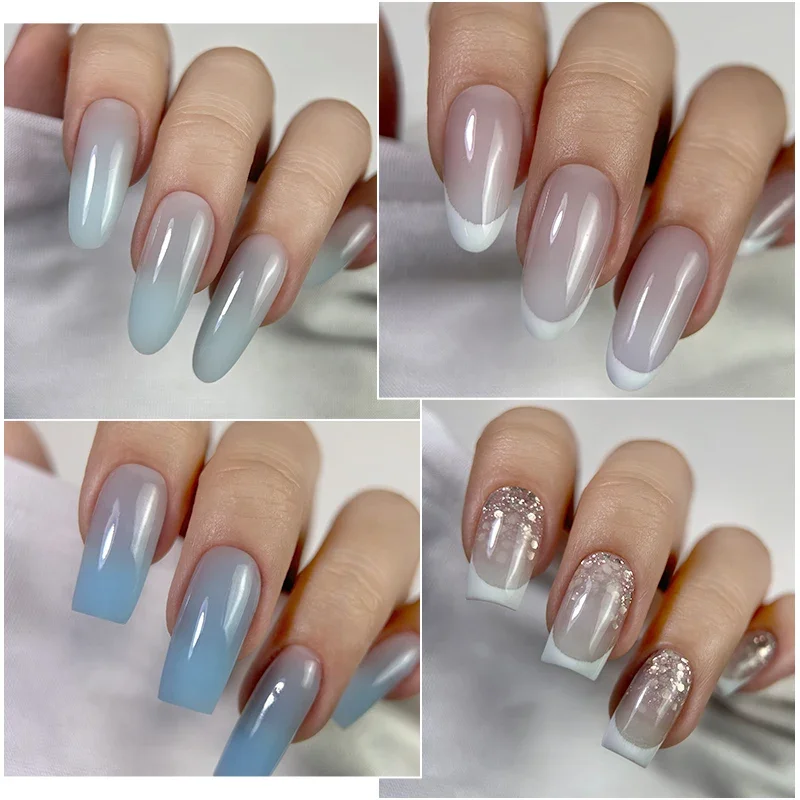 MSHARE 50g Jelly White Pink Blue Translucent Self Leveling Builder Hard Gel for Nail Extension Construction UV Gel - Image 3