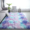 Tie-dye Soft Runner Rugs for Bedroom Living Room Plush Fluffy Mat Shag Furry Area Carpet Anti-Slip for Girls Room Home Decorat