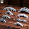 Miniature Sand Stones Bridge Figurine Boat DIY Terrarium Ornaments Fairy Garden Bonsai Rockery Lanscaping for Room Decoration