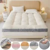 Fleece Mattress Topper Extra Thick Luxury Plush Bed Pad Soft Pillow Fill Back Pain Relief Winter Warmth Thicken Lamb Home Use