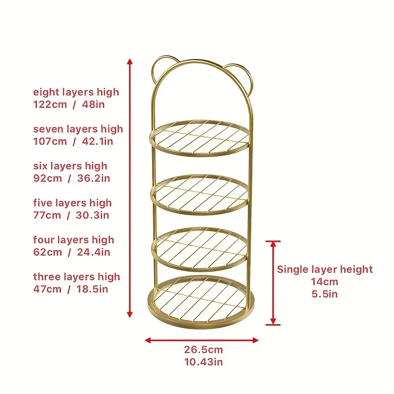 Multi Layer Shoe Rack Storage Rack, Sturdy and Durable Small Space Shoe Tower, Independent, Adjustable, Easy To Install - Image 4