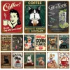 Retro Wall Art Bar Accessories Mancave Tin Sign Room Luxury Home Decor Item Decorations Metal Signs Vintage Metal Plates Posters