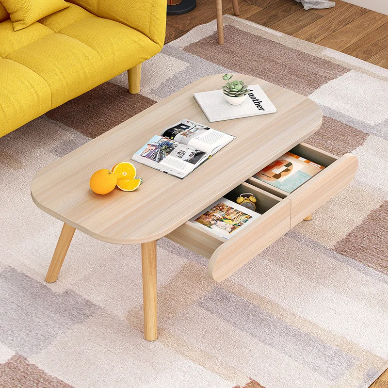 Nordic style coffee table living room sofa side tea table small apartment household storage small coffee table - Image 5