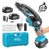 Seesii 6'' Mini Cordless Chainsaw 900W Powerful Electric Chain Saws w/Oiler System Tree Pruning tool for Makita 18V battery pin
