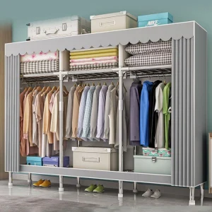 Dustproof Wardrobe Portable Bedroom Clothing Rack Reinforced Storage Cabinet Oxford Cloth Waterproof Cupboard Closet Organizer