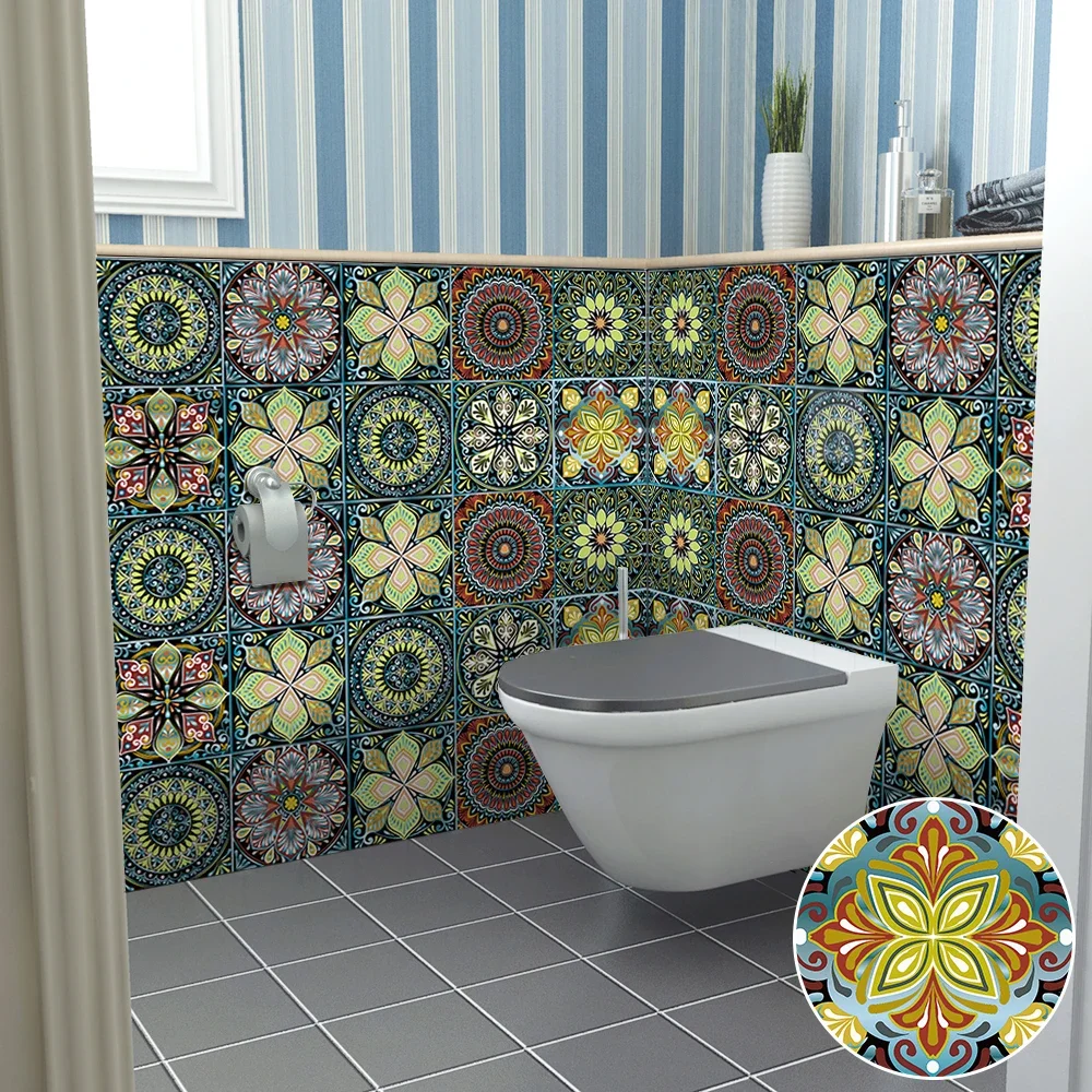 29 Styles Thickened Frosted Tiles Floor Sticker Kitchen Bathroom Home Renovation Wallpaper Waterproof Non-slip Art Wall Decals - Image 5