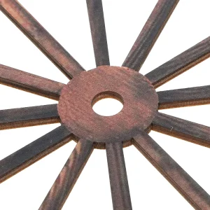 Wood Wagons Wheel Decorative Wooden Wheels Old Western Style Wagon Wheels Decor Vintage Rustic Wall Hanging Wood Cartwheel