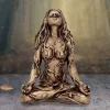 Mother Earth Statue Mini Gaia Fairy Decorative Buddha Statue Decorative Figurines Goddess Healing Chakra Meditation Home Decor