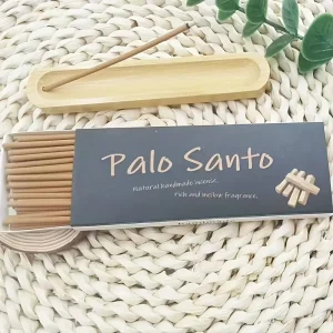 【45-Piece Panlosanto Handmade Incense Stick Set with Bamboo Base】Long-Lasting Fragrance Yoga Meditation Home Relaxation Sleep Aid Stress Relief | Best Friend Gift, Home Decor, Yoga Aromatherapy, Stress-Relief Gift, Aesthetic Home Accessories, Elegant Aroma Diffuser, Long-Lasting Fragrance Stick, Sandalwood Fragrance, Aromatherapy Set, Meditation Enthusiasts, Relaxation Seekers