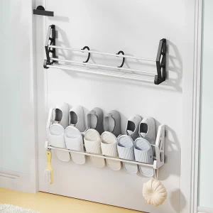 Multi Layer Assembly, Nail Free, Hole Free Door, Shoe Rack, Bathroom Slipper Rack, Simple Wall Mounted Storage Rack