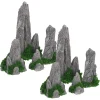 8pcs Decor Rockery Mountain Statue Figurine Resin Rockery Desktop Decor Rockery Ornament for DIY Landscape