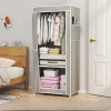 Dustproof Wardrobe Floor Standing Fabric Wardrobes Multilayer Foldable Organizer Closet Large Capacity Bedroom Storage Furniture