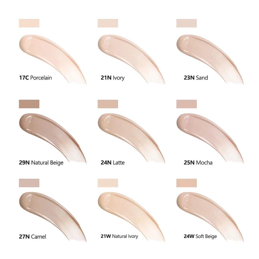 Cushion Refill Foundation Waterproof Semi-Matte Red Finish 72-Hour Wear Long-Lasting Buildable Coverage Sun Protection Makeup - Image 6