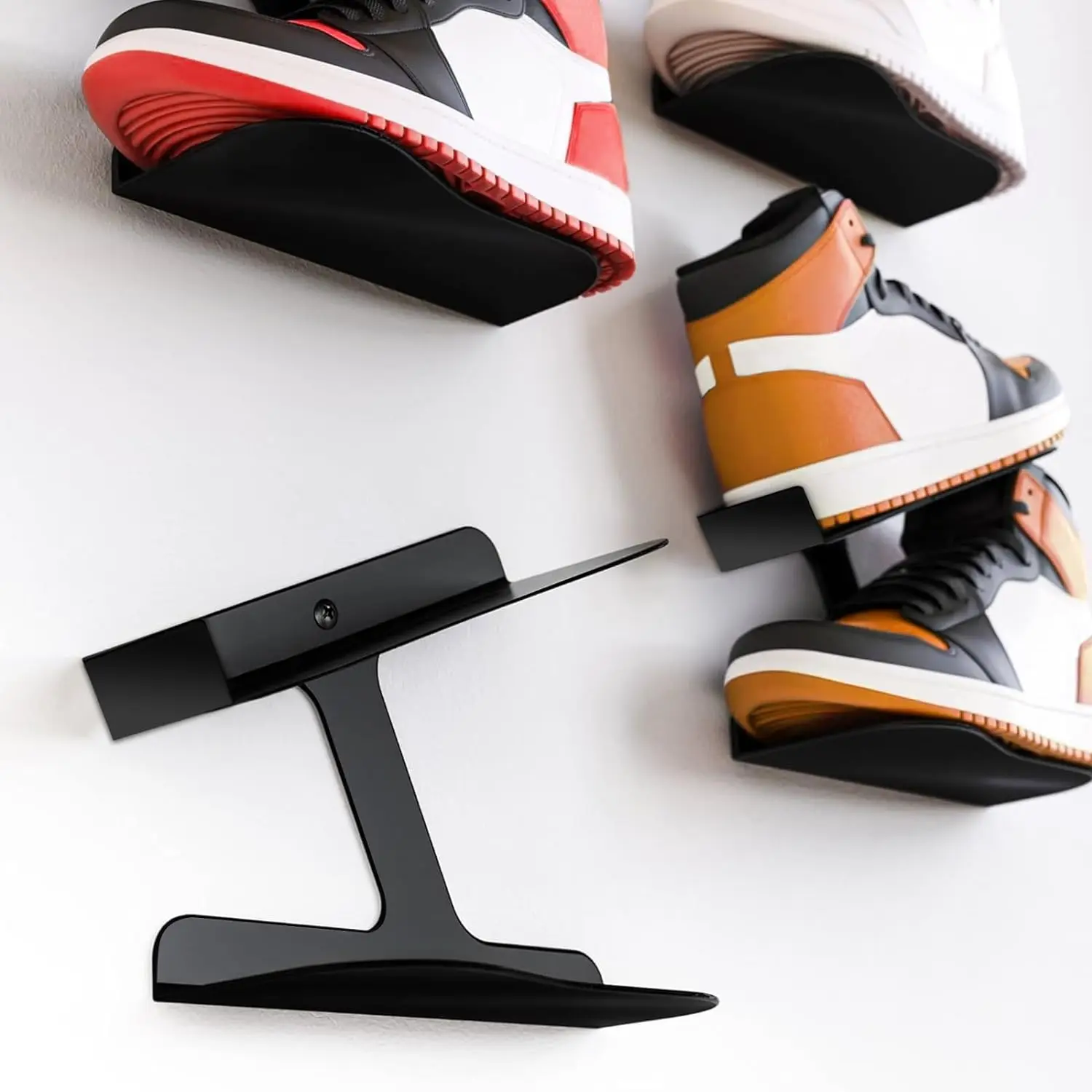 H-shaped Shoe Rack Wall Mounted, Floating Shoe Display Shelves, Sneaker Holders for Shoe Collectors & Advertising Exhibition