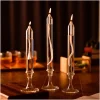 3pc Refillable Glass Unscented Pillar Candle Gift Set of 3- Use Alone, in a Candle Holder or Lantern - Oil Lamps Last a Lifetime