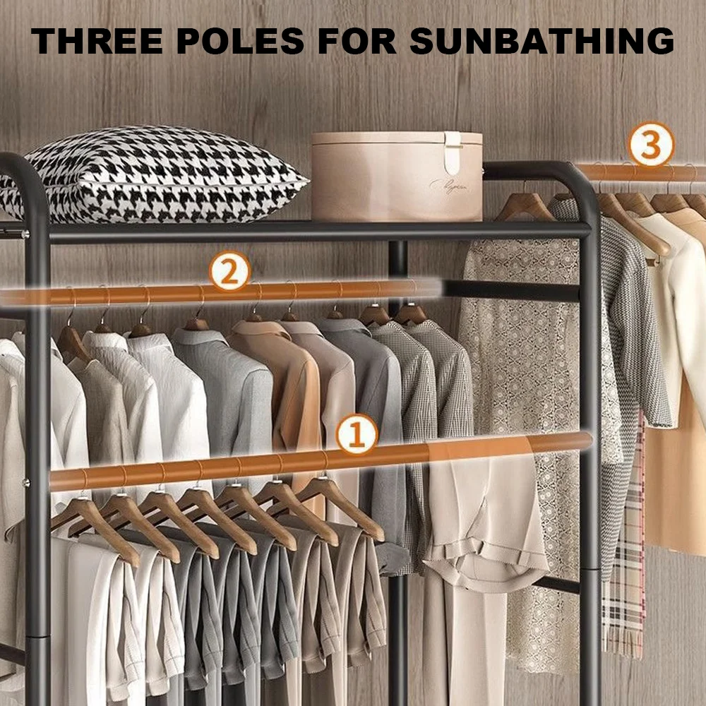 Durable Double-Pronged Clothes Rail Rack - Ideal for Garment Display & Organization in the UK - Image 3