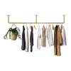 Industrial Pipe Metal Clothes Rail Wall Mounted Germent Rack Hanging Stand