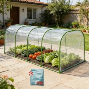 200x50x60cm Square Greenhouse with 11mm Thick Film Winter Plant Protection Outdoor Garden Cold Frame for Vegetables And Flowers