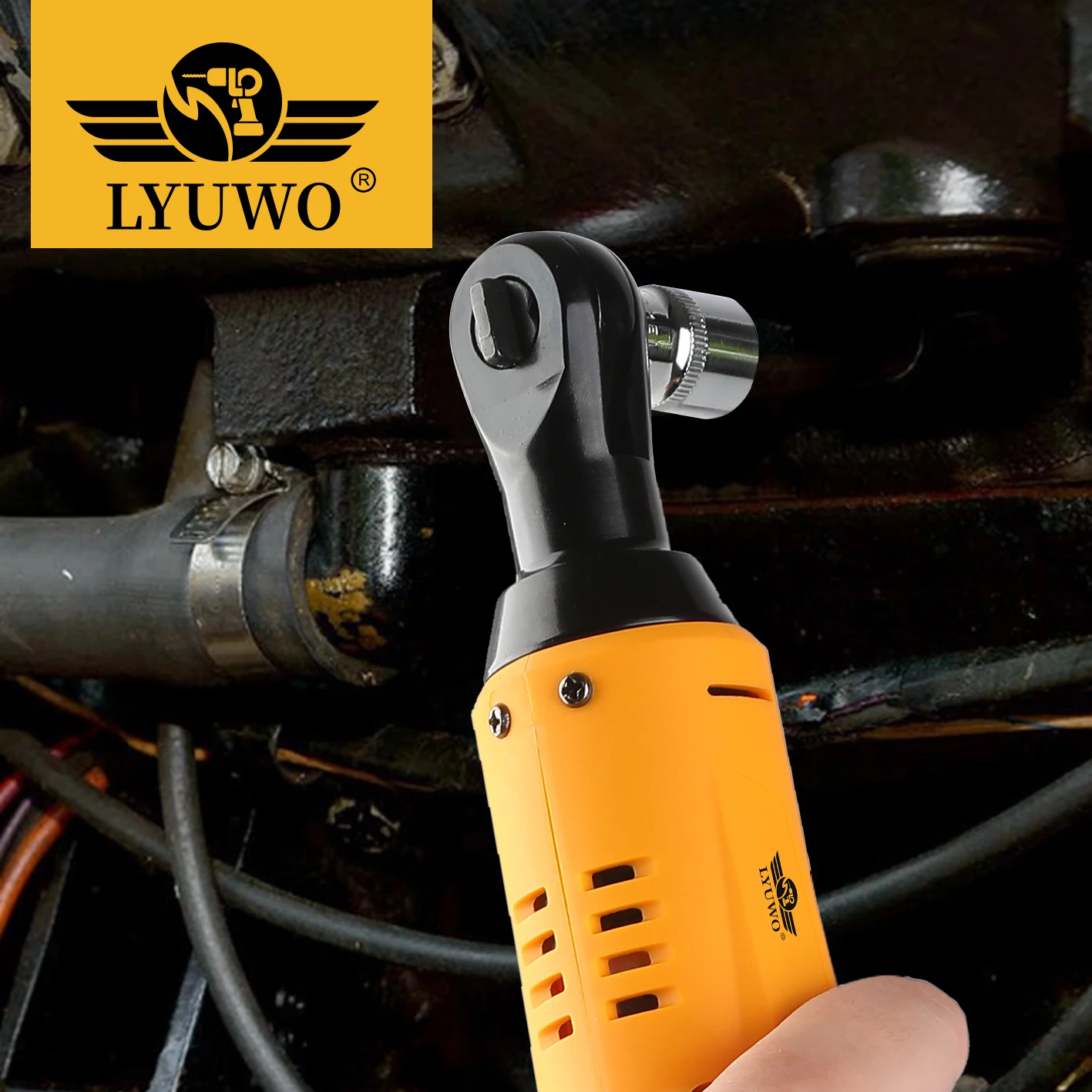 LYUWO 12V 3/8 Rechargeable Electric , Ratchet Set, Angle Drill, Screwdriver To Remove Screw Nut, Automobile Maintenance Tool - Image 5