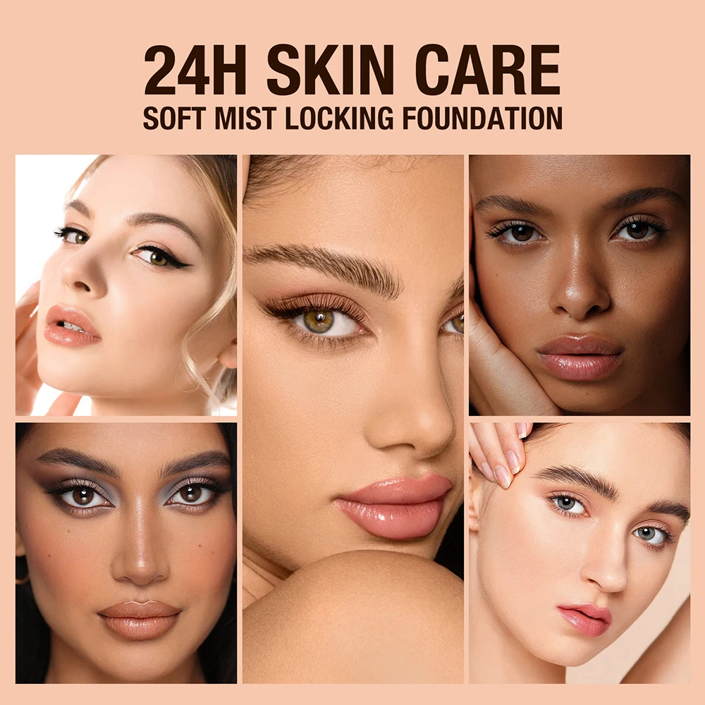 Moisturizing foundation, concealer, waterproof face makeup base, suitable for women's makeup, Halloween gift - Image 6