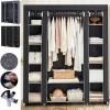 Portable Wardrobe Clothes Organizer Non-Woven Fabric Wardrobe Storage Cupboard for Bedroom 146 * 44 *175cm Storage Shelves
