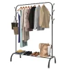 Pole Clothes Rack High-capacity Living Room Bedroom Coat Racks Household Floor Type Hanger Balcony Assembled Clothe Drying Shelf