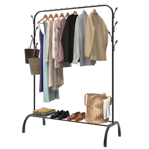 Pole Clothes Rack High-capacity Living Room Bedroom Coat Racks Household Floor Type Hanger Balcony Assembled Clothe Drying Shelf