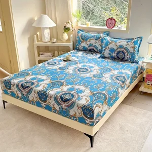 3-Piece 100% Polyester Brushed Bed Sheet Set - Soft, Includes 1 Bed Sheet and 2 Pillow Cases