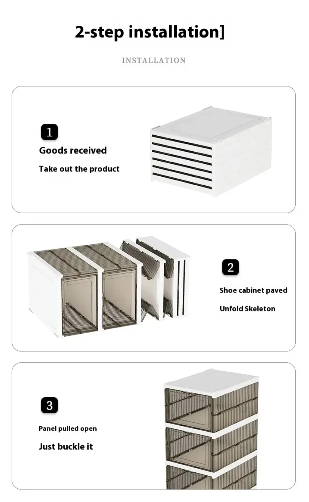 6 Layers Shoe Rack Organizer Foldable Sneaker Shoes Organizer Shoes Cabinet for Closet Entryway Shoe Organizer and Storage - Image 6